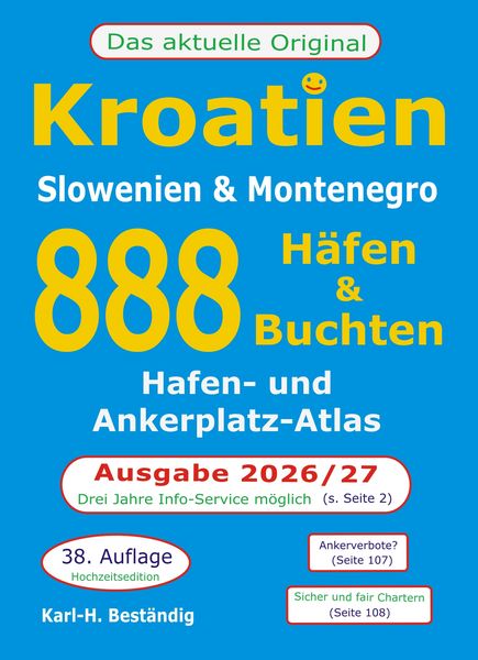 888 Häfen & Buchten Kroatien Atlas