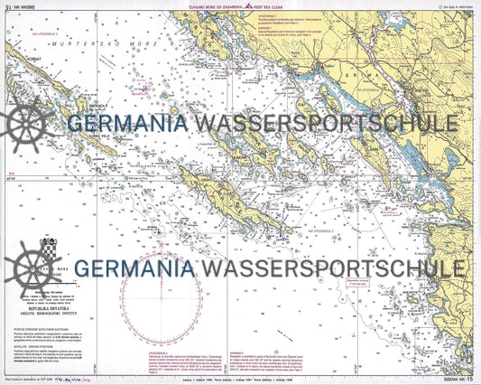 Seekarte Šibenik & Pula